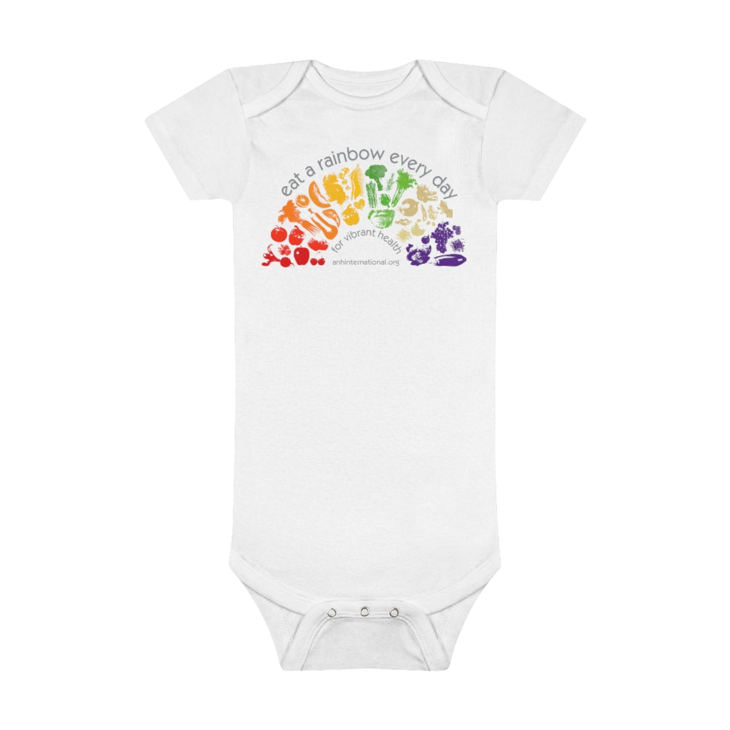 Kids clothes - Eat a Rainbow - Onesie® Organic Baby Bodysuit - shipped from USA