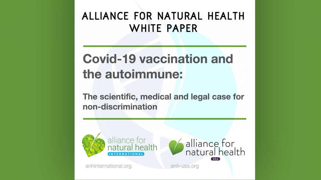 Publication - Alliance for Natural Health White Paper