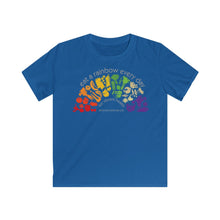 Load image into Gallery viewer, Kids clothes - Eat a Rainbow - Softstyle Tee (multiple colours) - shipped from UK
