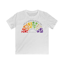 Load image into Gallery viewer, Kids clothes - Eat a Rainbow - Softstyle Tee (multiple colours) - shipped from UK
